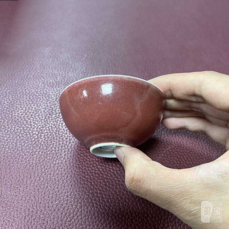 清雍正 霁红釉茶圆 - 图6